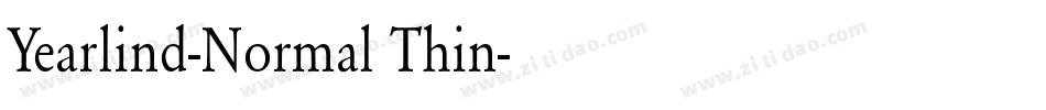Yearlind-Normal Thin字体转换
